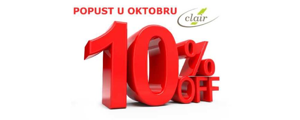 Popust u oktobru Clair doo