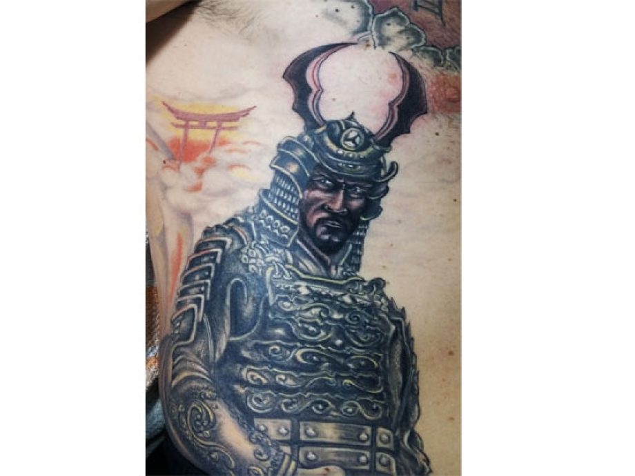 Samurai on sun gate